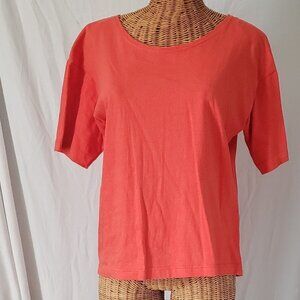 Ladies METRO SPORT Short Sleeve Tee Shirt in Orange - S